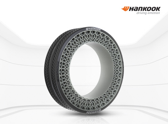한국타이어의 비공기입 타이어(Airless tire) 아이플렉스(i -Flex). <한국타이어앤테크놀로지 제공>